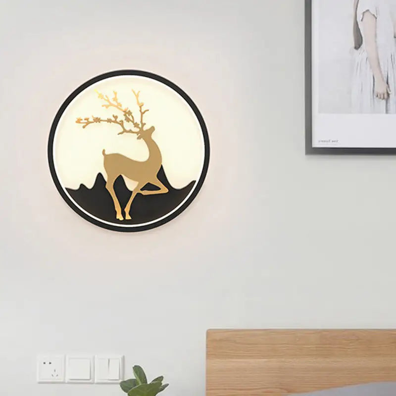 Gold Deer Wall Lamp