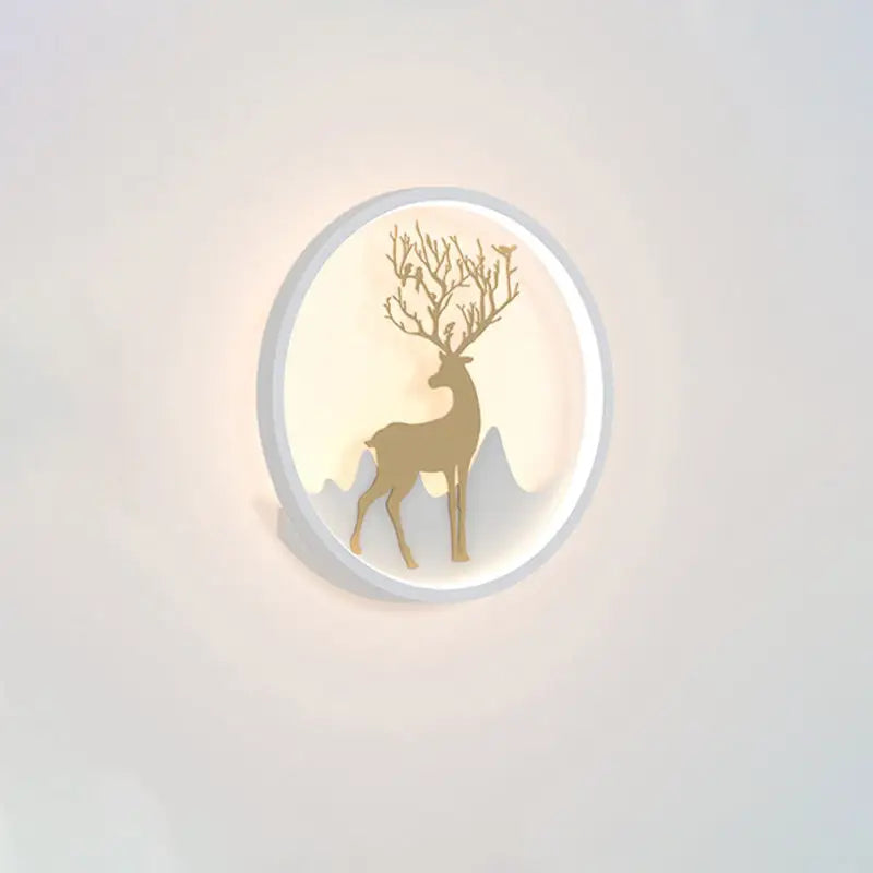 Gold Deer Wall Lamp