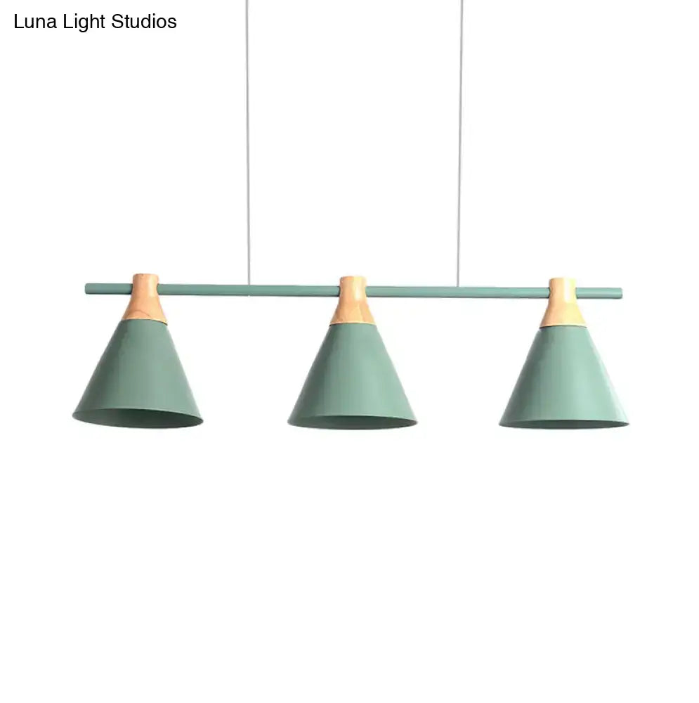 Metal Triple Cone Chandelier