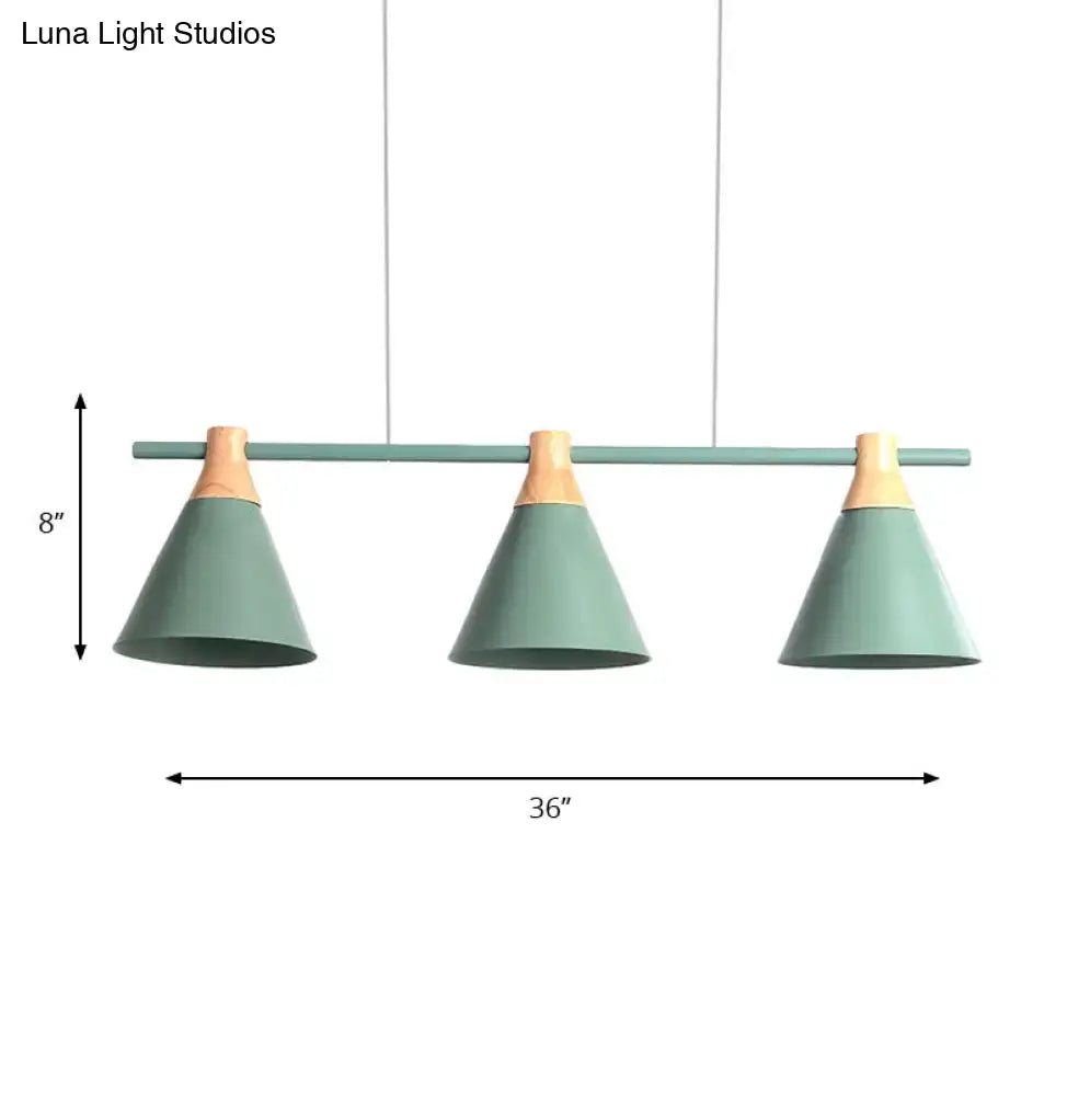 Metal Triple Cone Chandelier