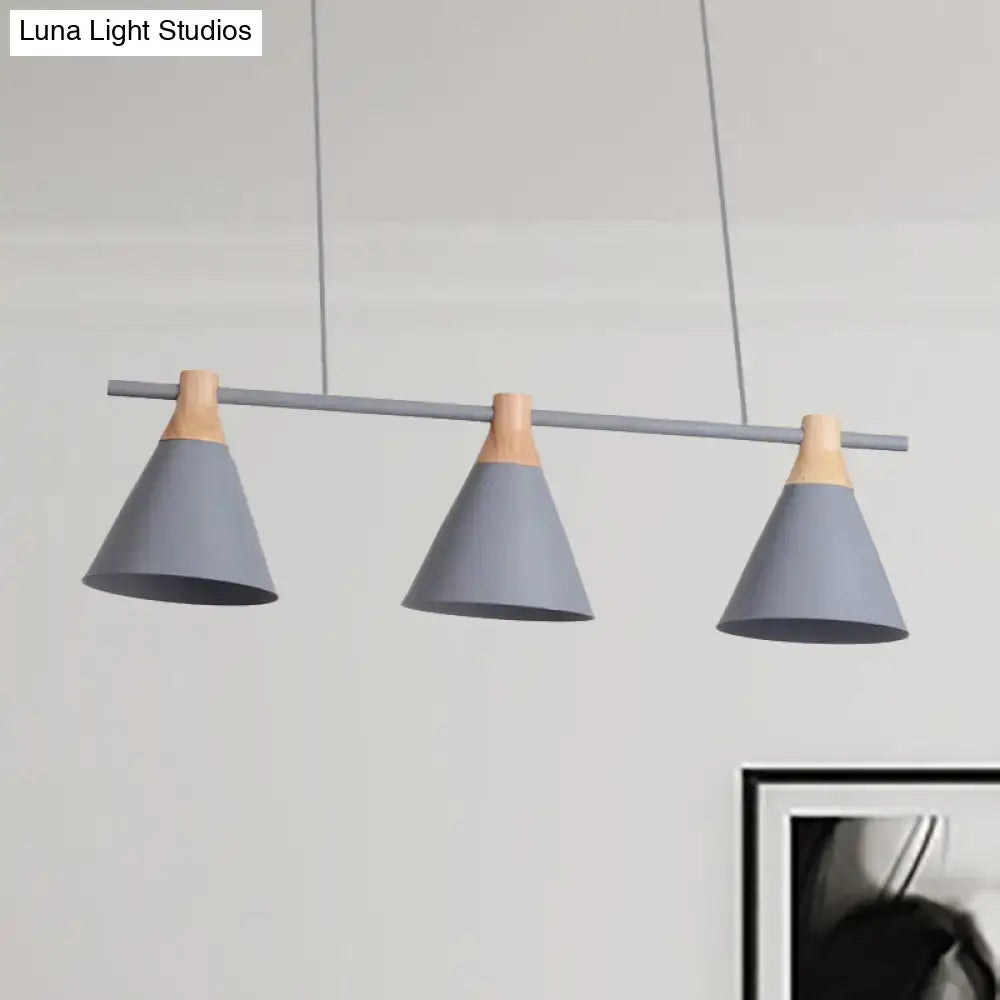 Metal Triple Cone Chandelier