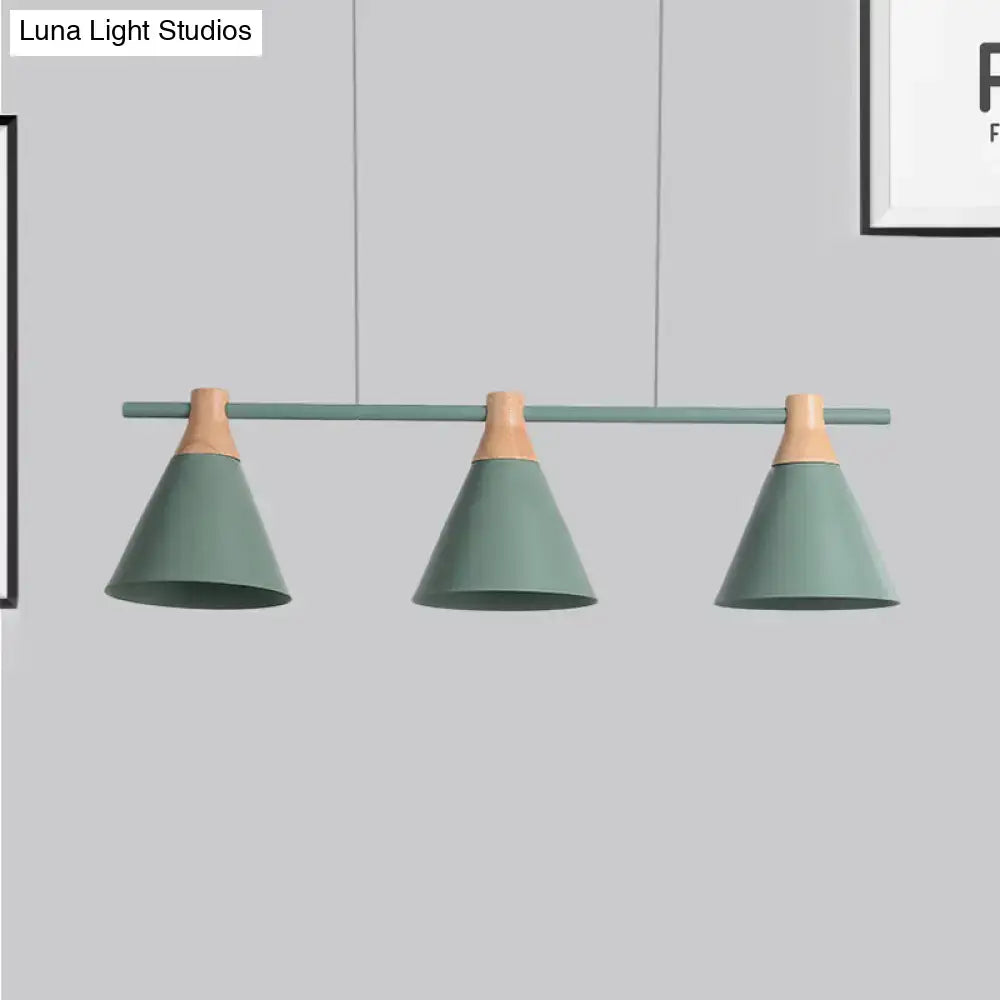 Metal Triple Cone Chandelier