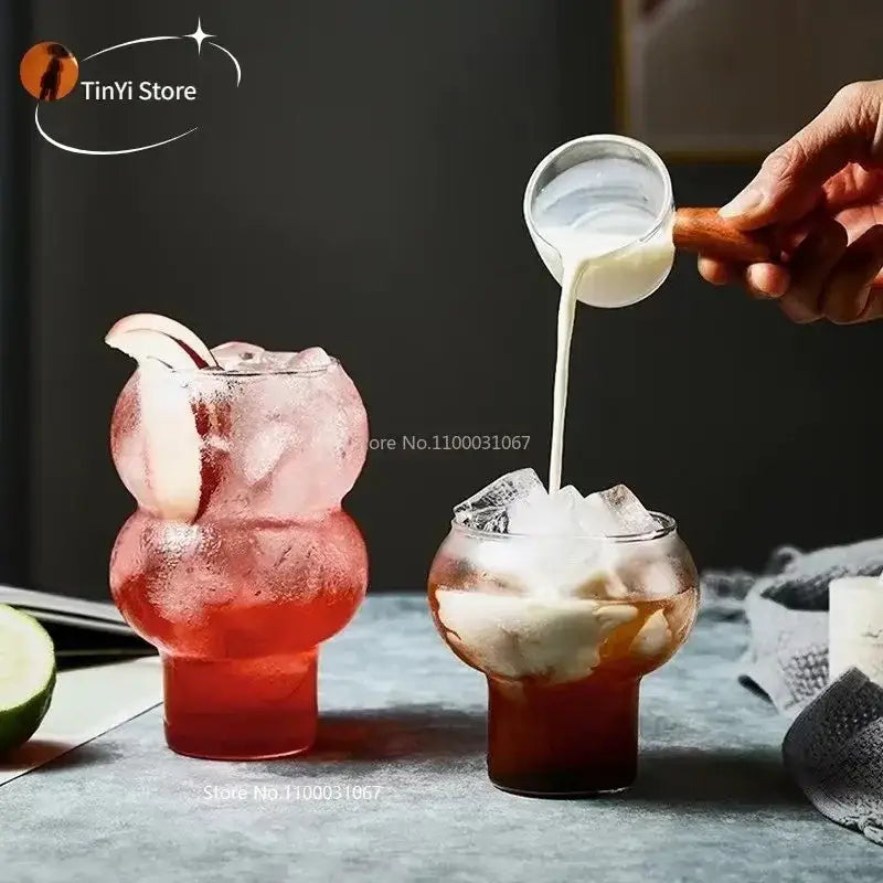 Pink Glass Cocktail Set