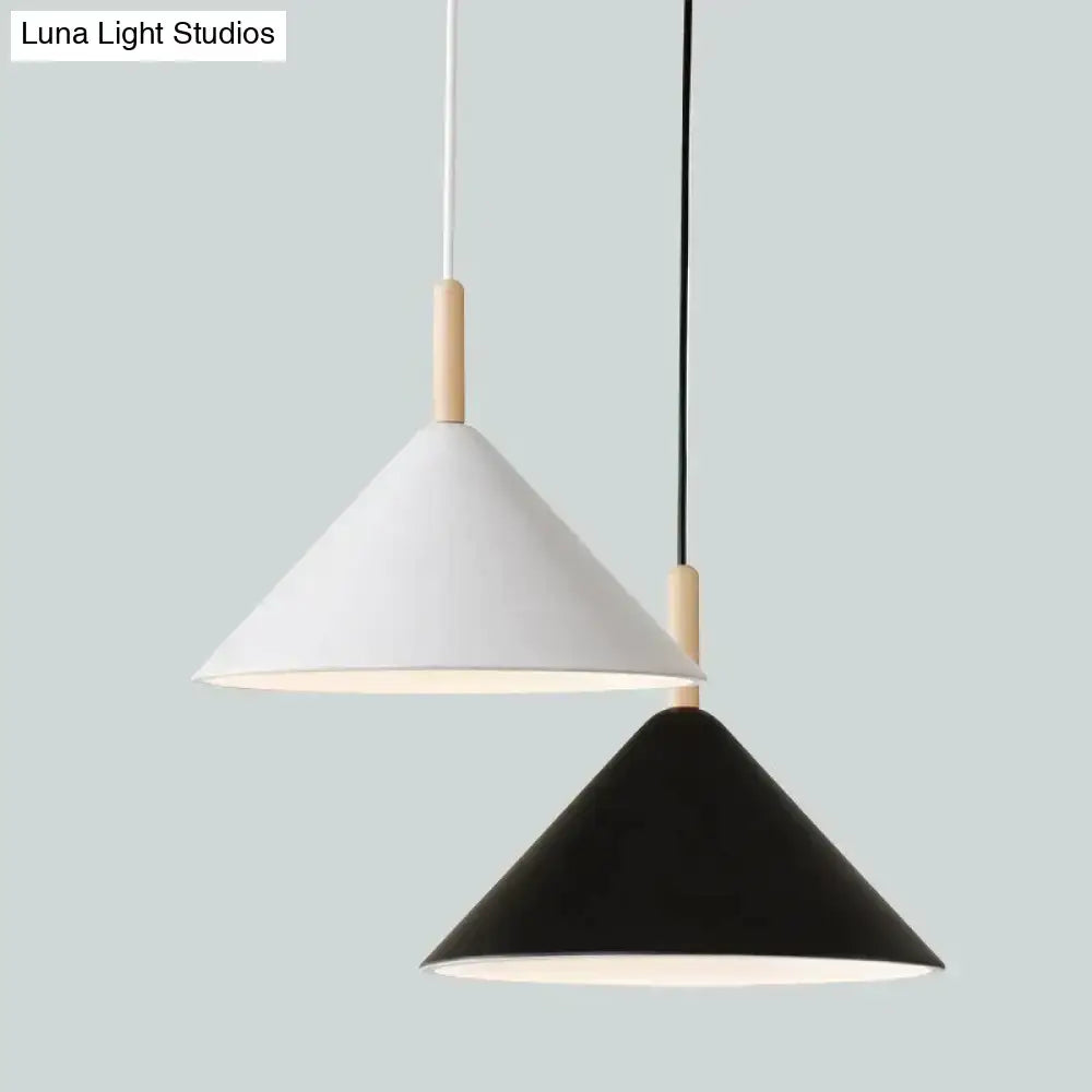 Matte Black Conical Pendant