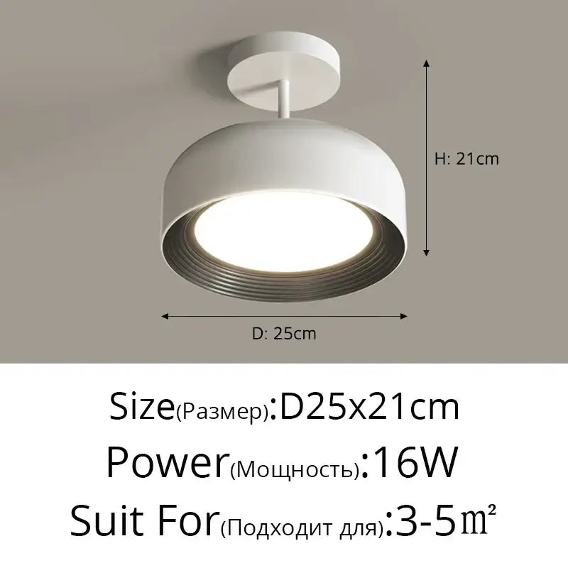 White Circular Dining Chandelier