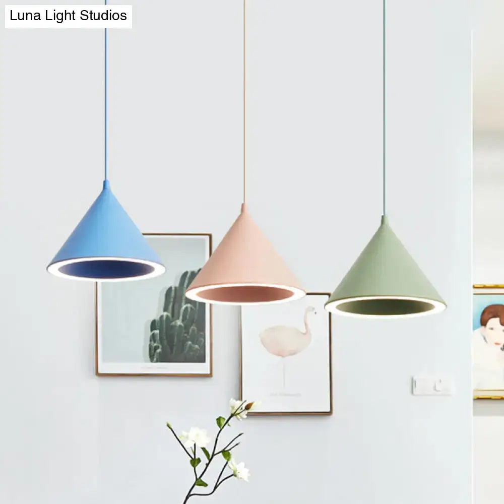 White Conical Pendant Lamp