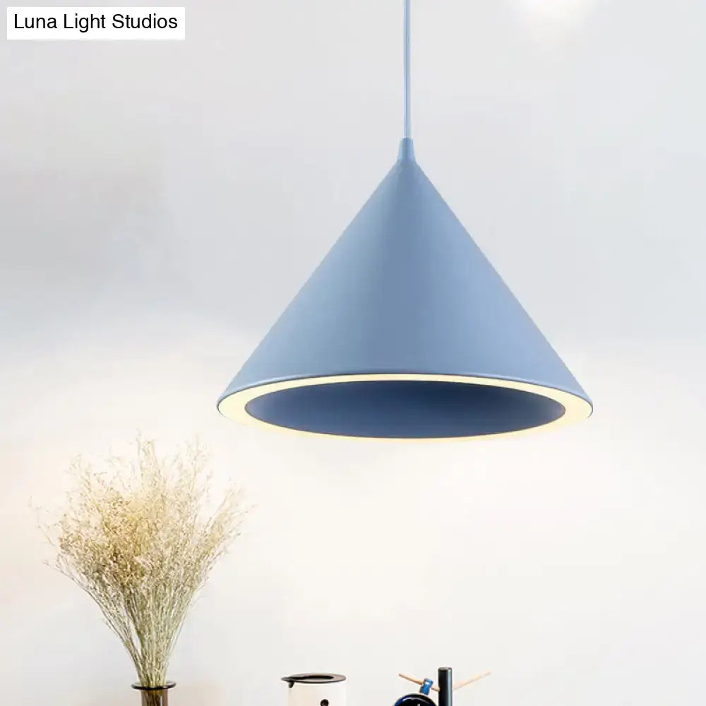 White Conical Pendant Lamp
