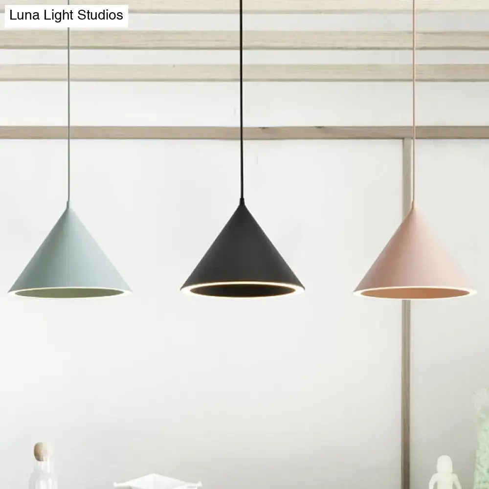 White Conical Pendant Lamp
