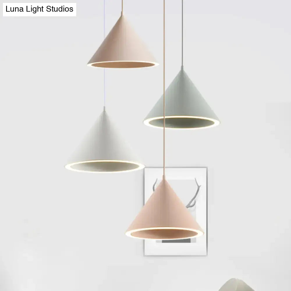 White Conical Pendant Lamp