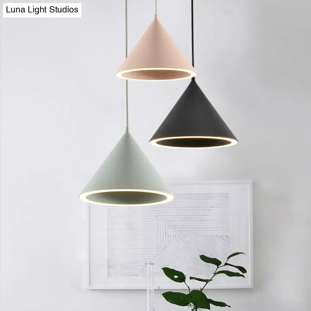 White Conical Pendant Lamp