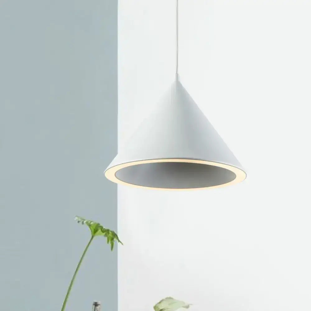 White Conical Pendant Lamp