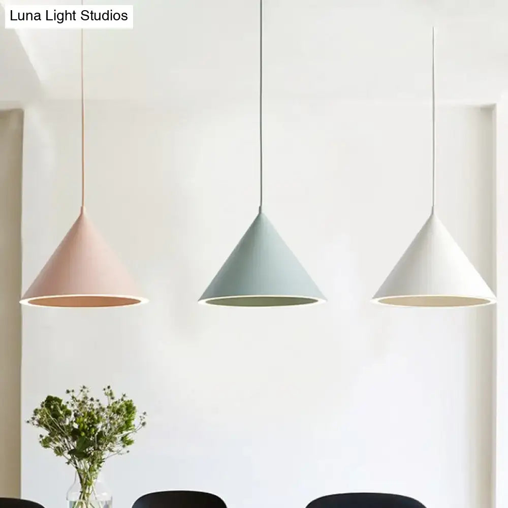 White Conical Pendant Lamp