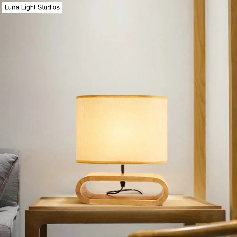Wood Fabric Table Lamp
