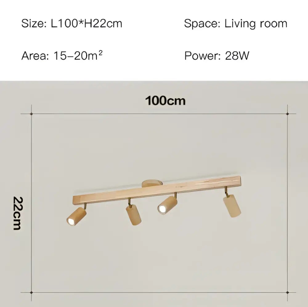 Wooden Track LED Spotlight