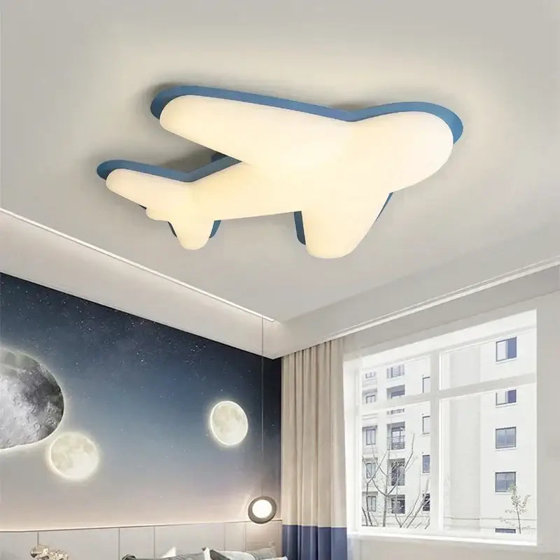 White Airplane Ceiling Light