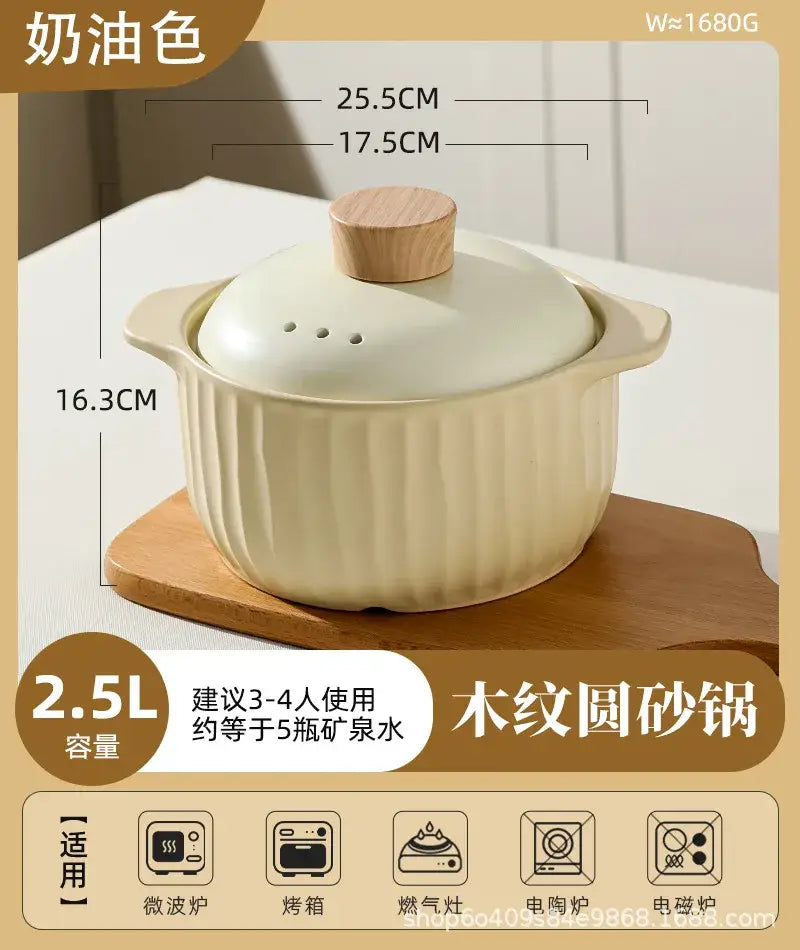 White Ceramic Casserole Pot