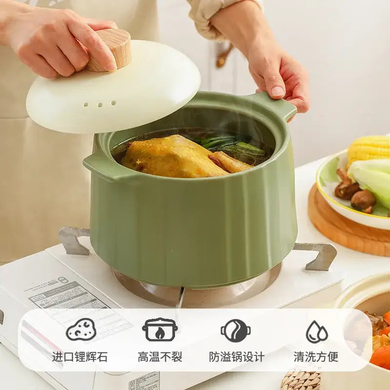 White Ceramic Casserole Pot