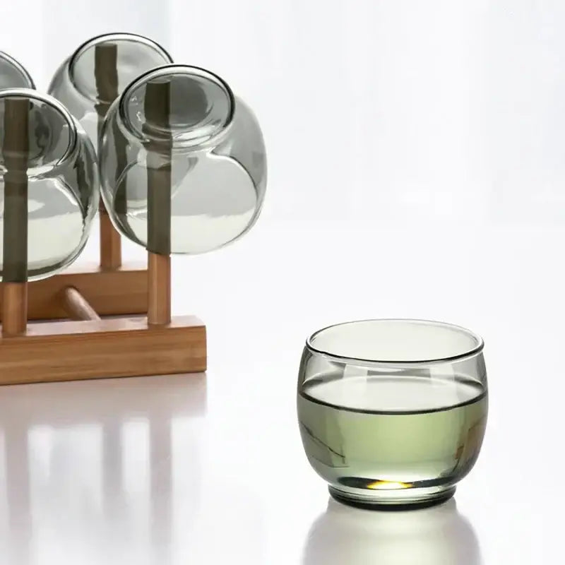 Green Glass Tea Set