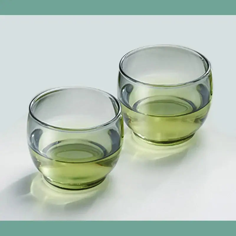 Green Glass Tea Set