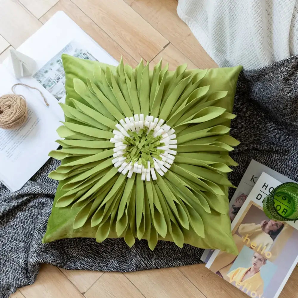 Green Velvet Cushion Cover