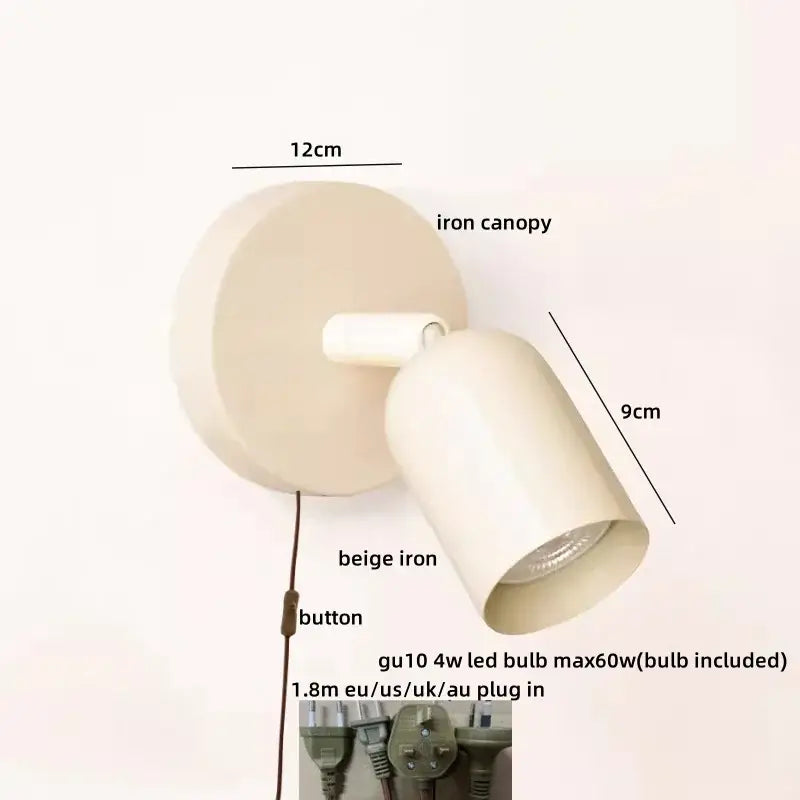Green Metal LED Sconce