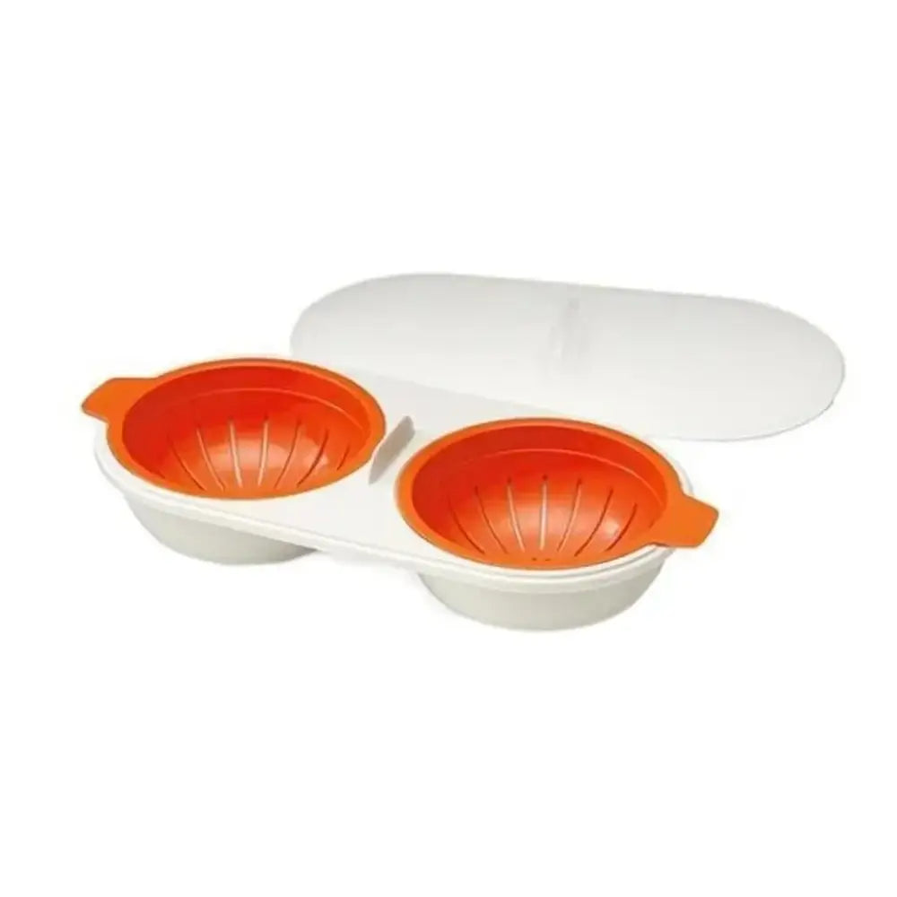 Orange Double Cup Egg Boiler