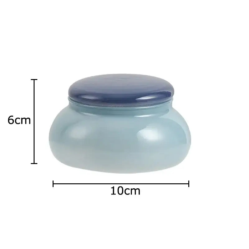Blue Glass Storage Jars