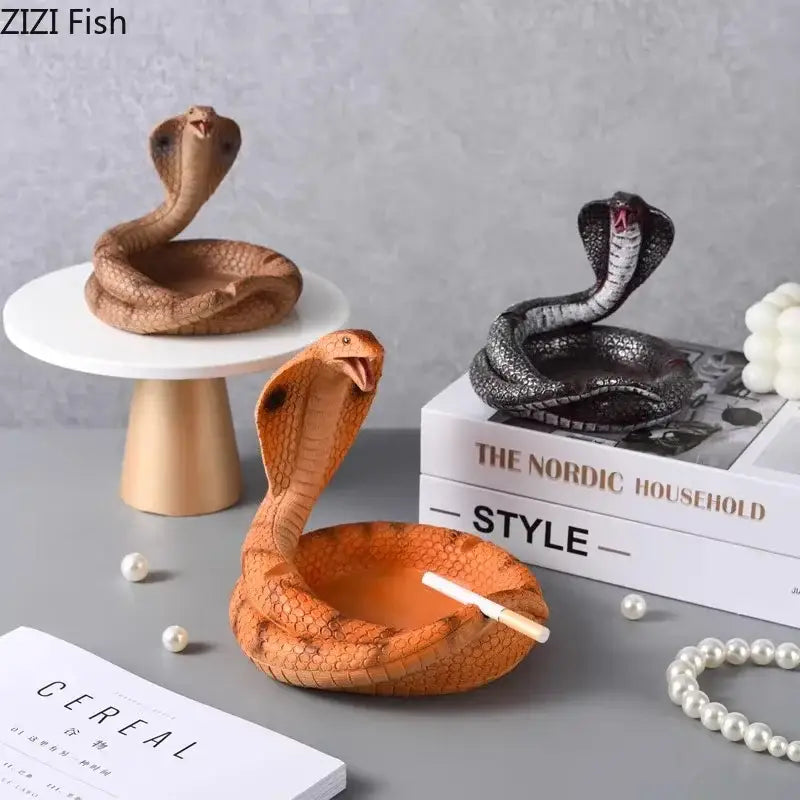 Orange Cobra Resin Ashtray