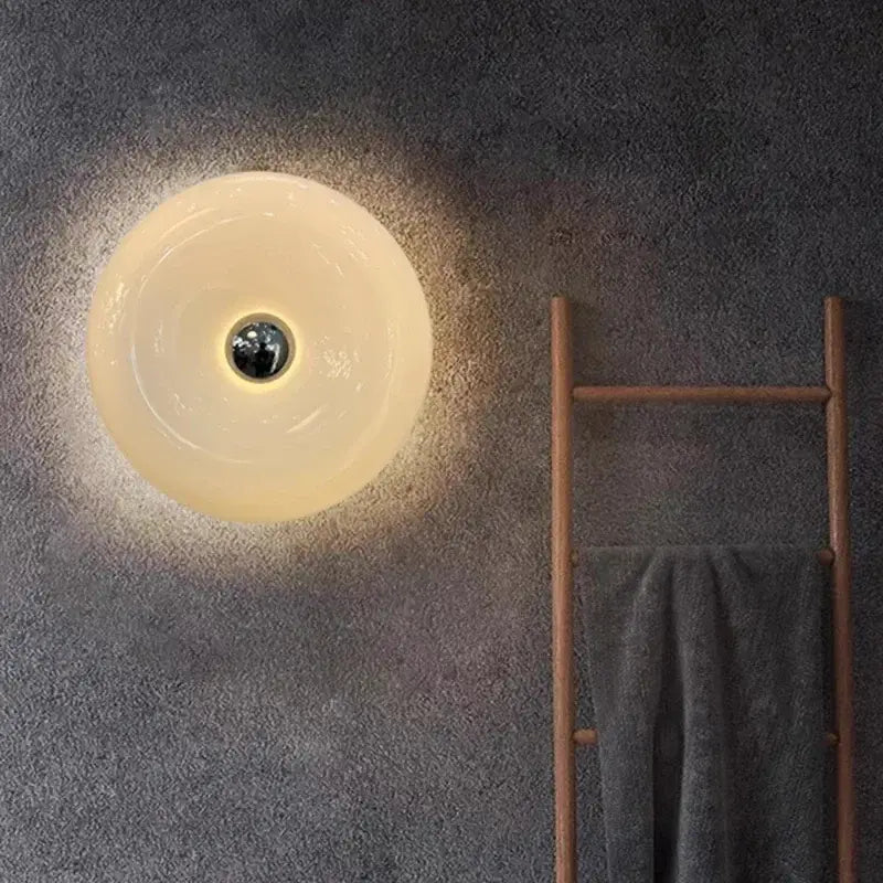 Orange Glass LED Sconce
