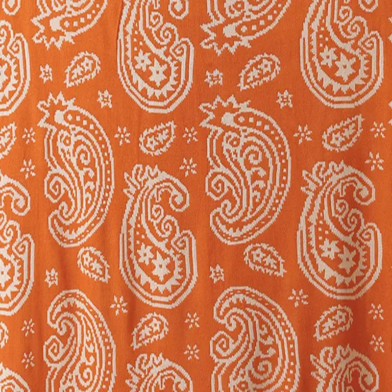 Green Cashew Pattern Throw