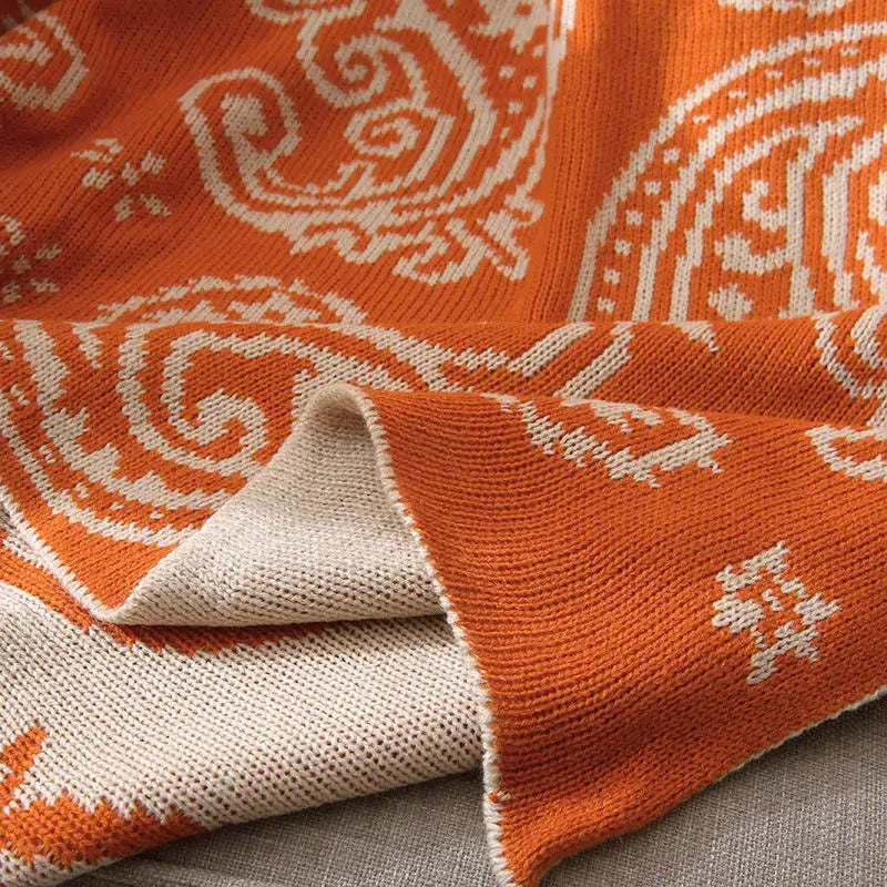Green Cashew Pattern Throw