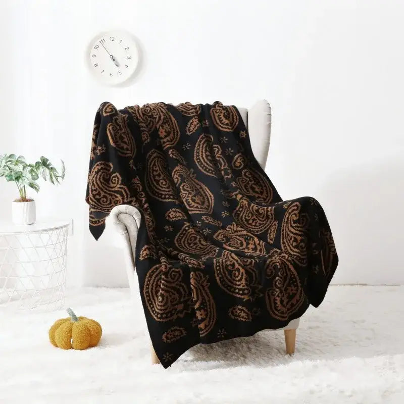 Green Cashew Pattern Throw