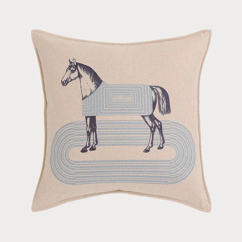 Orange Horse Throw Pillowcase