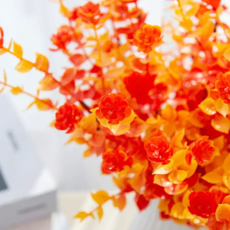 Red Eucalyptus Leaves Arrangement
