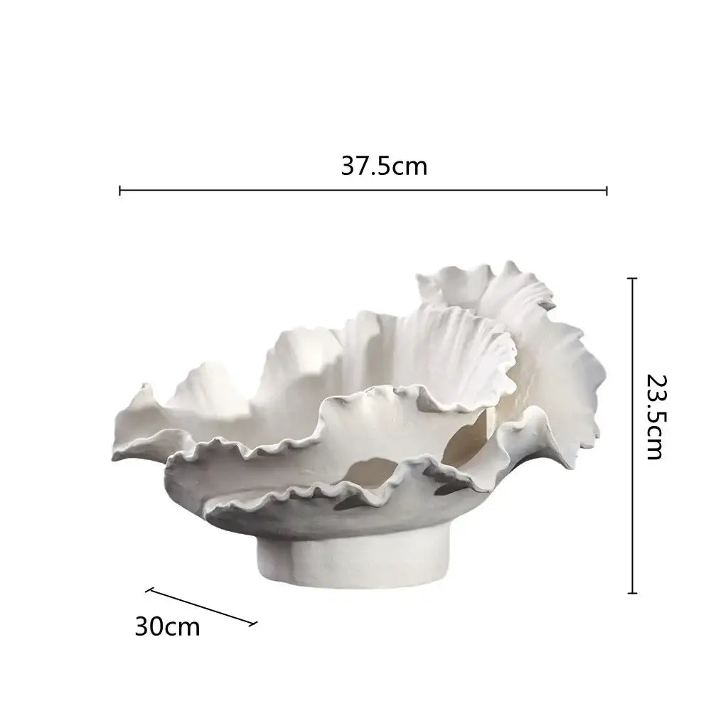 Black Ceramic Wavy Vase