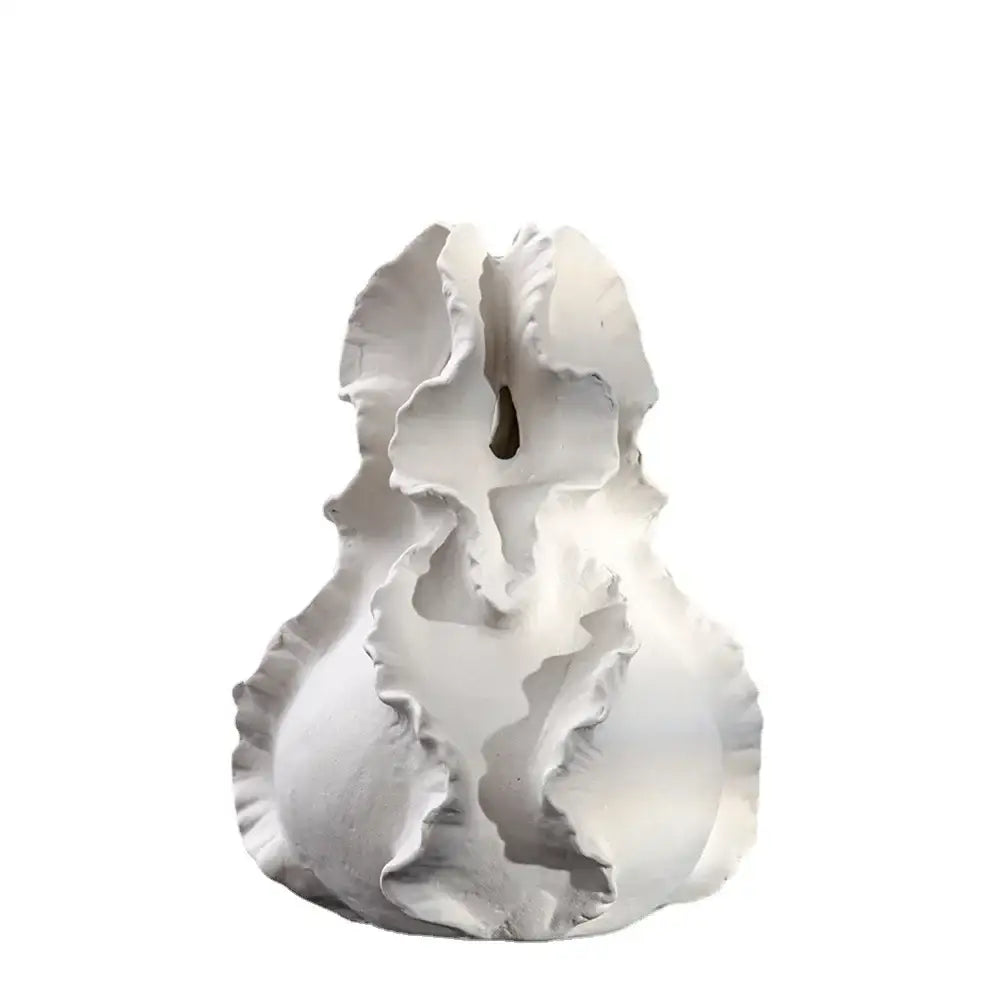 Black Ceramic Wavy Vase