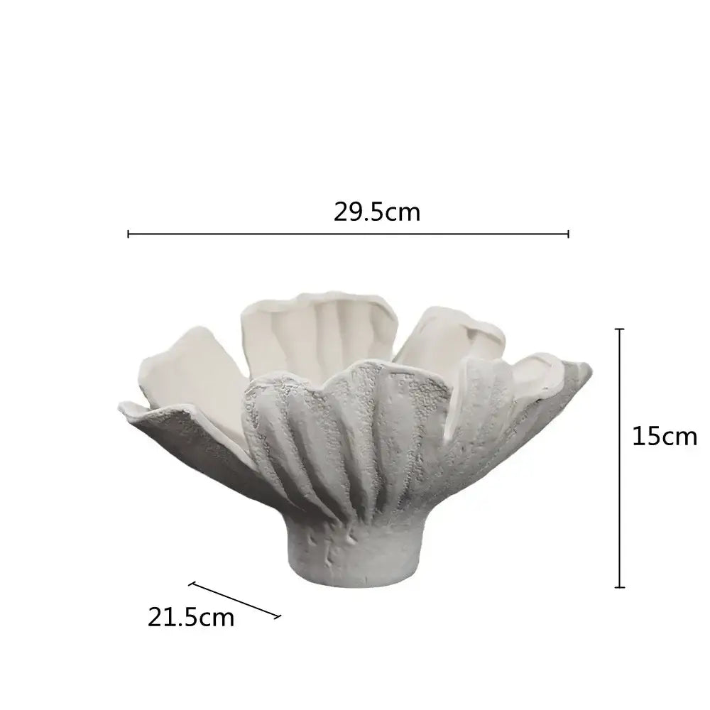 Black Ceramic Wavy Vase