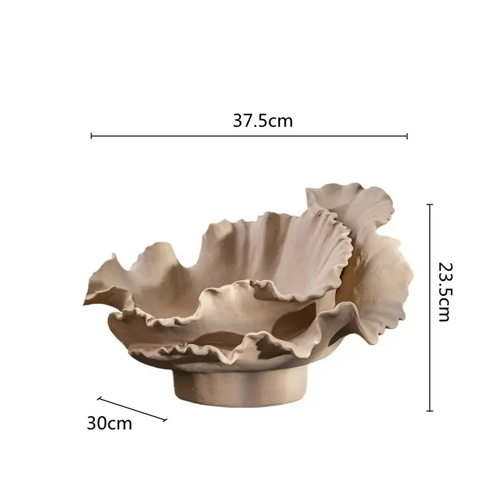 Black Ceramic Wavy Vase