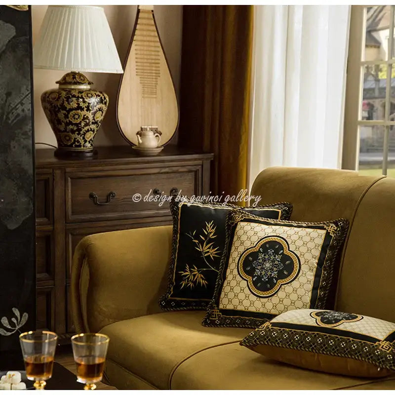 Bamboo Black Gold Pillow
