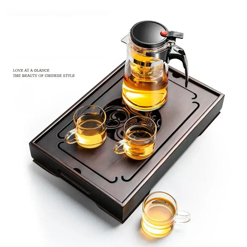 Black Bamboo Tea Tray