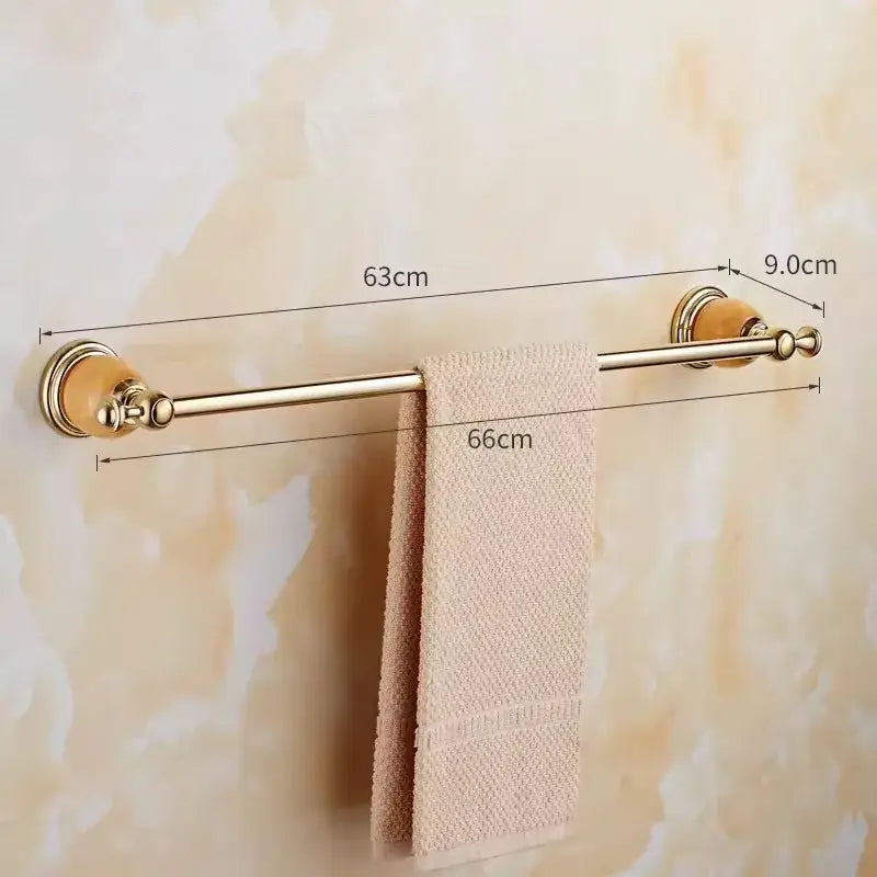 Brass Jade Bathroom Set