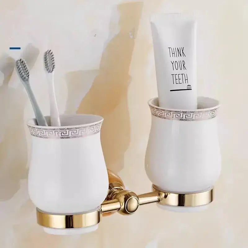 Brass Jade Bathroom Set