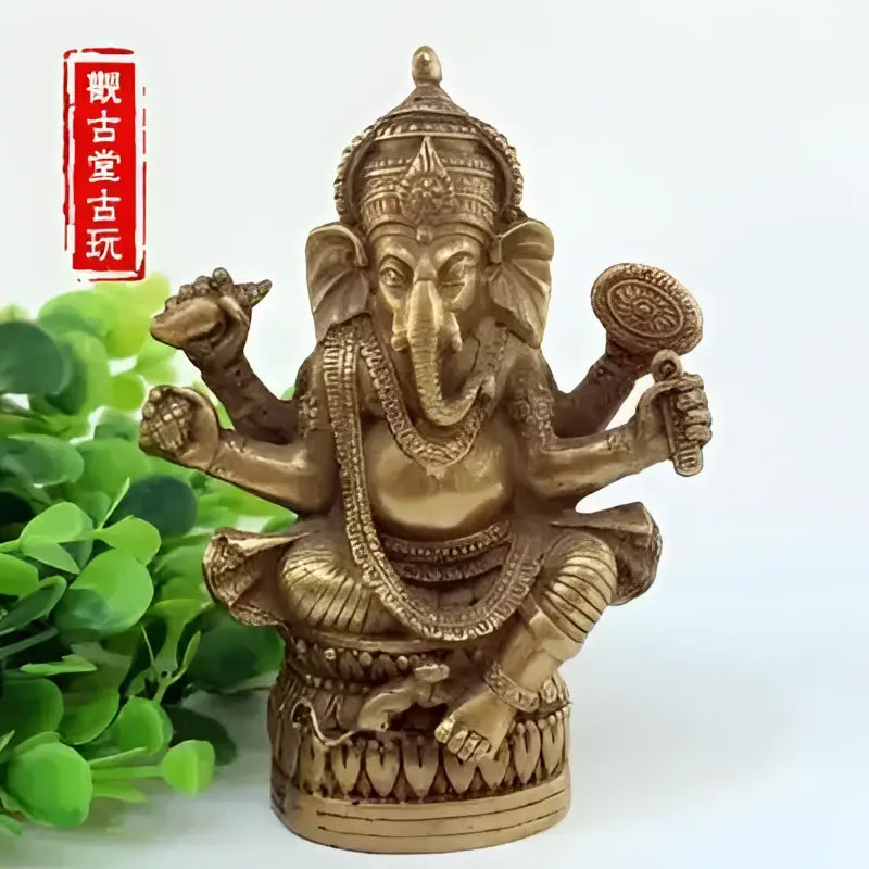 Bronze Ganapati Buddha Statue