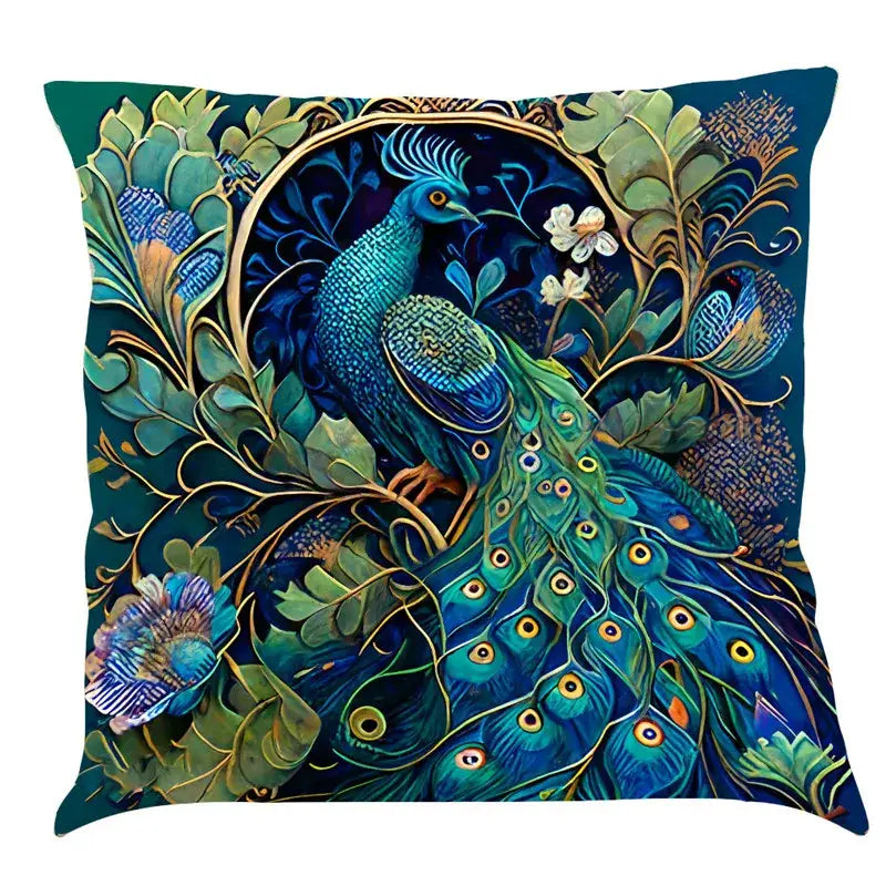 Cat Design Linen Pillowcase