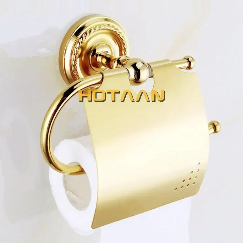 Gold Brass Bathroom Set