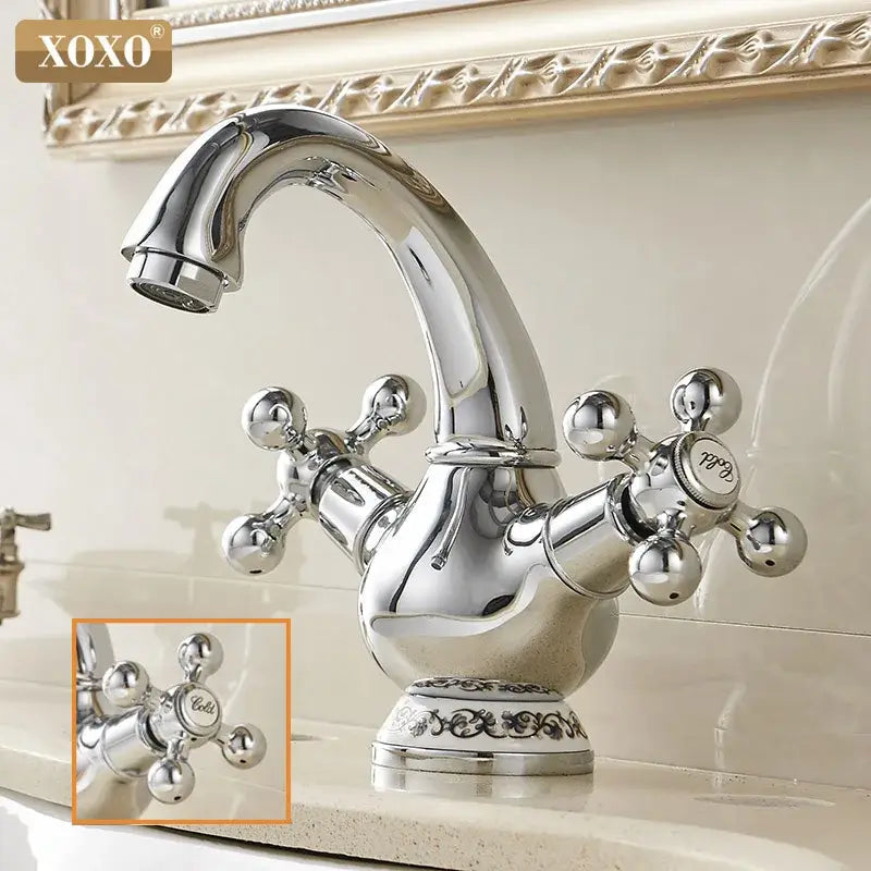Chrome Double Handle Faucet