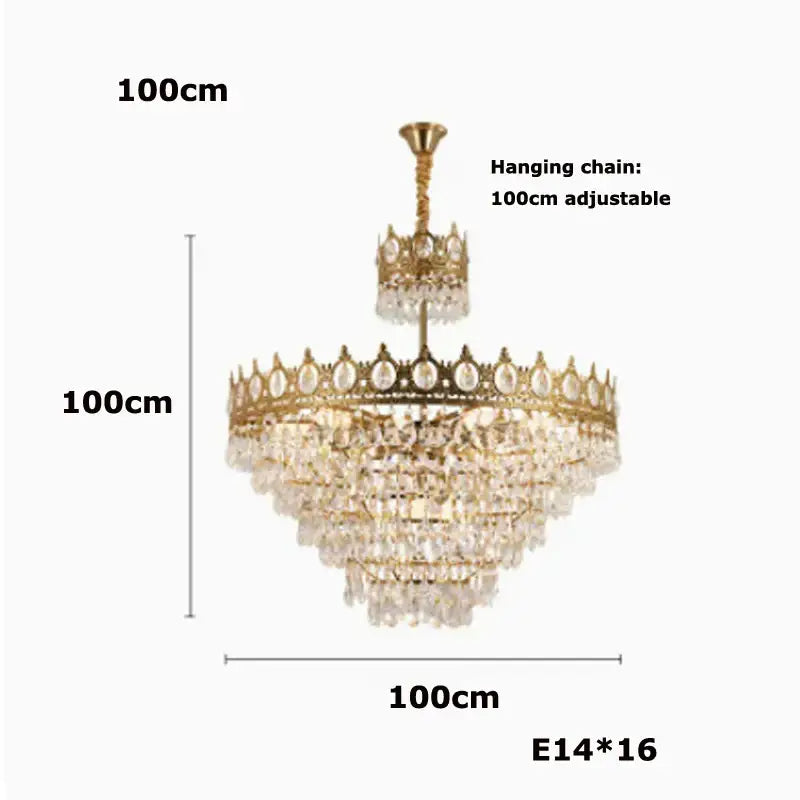 Crystal LED 100cm Pendant Light