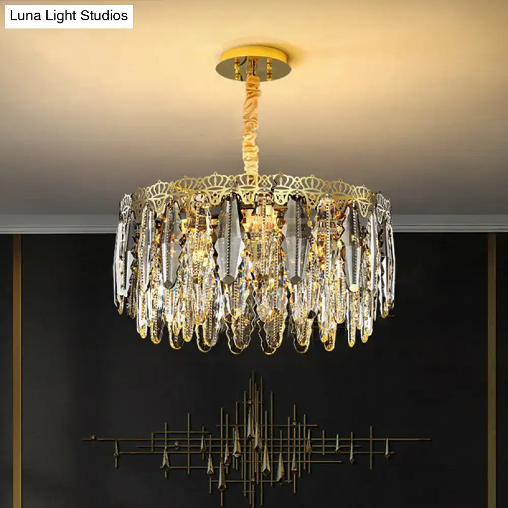 Crystal Leaf Pendant Light