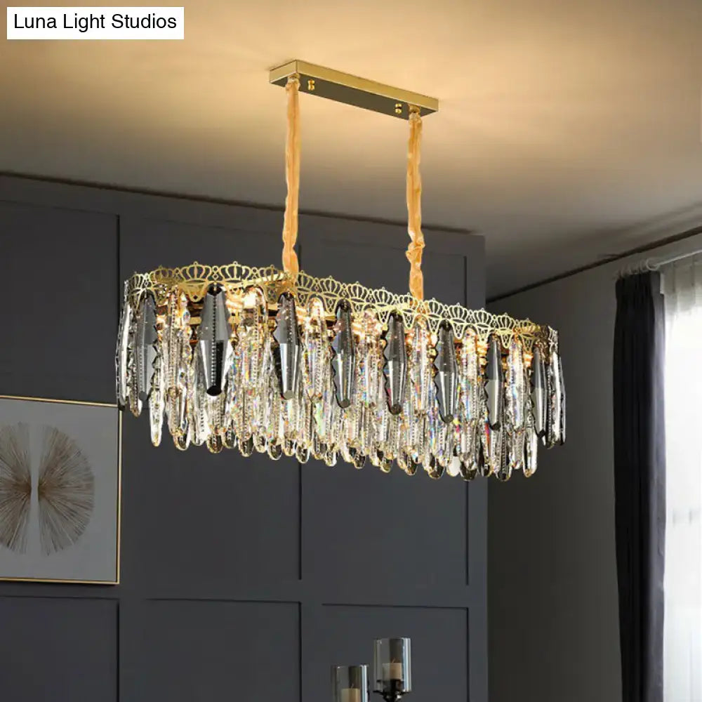 Crystal Leaf Pendant Light