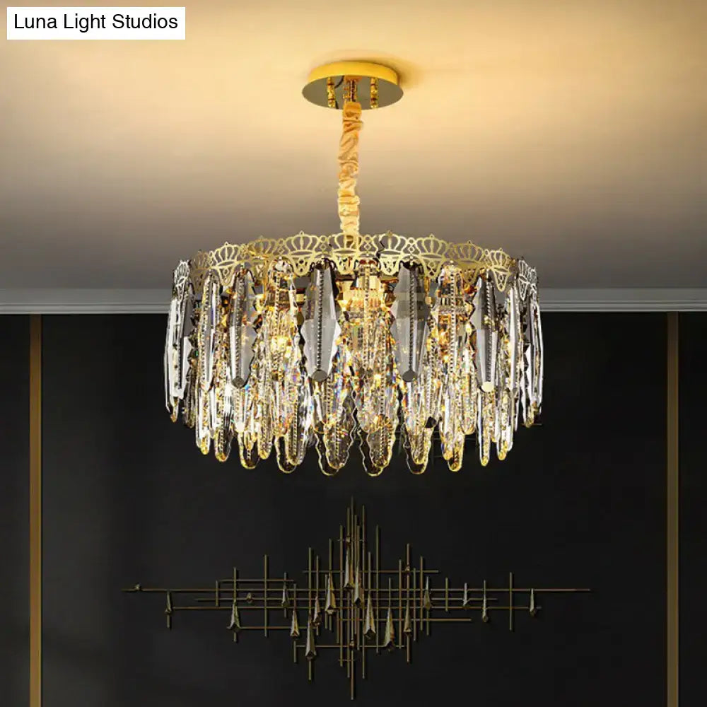 Crystal Leaf Pendant Light